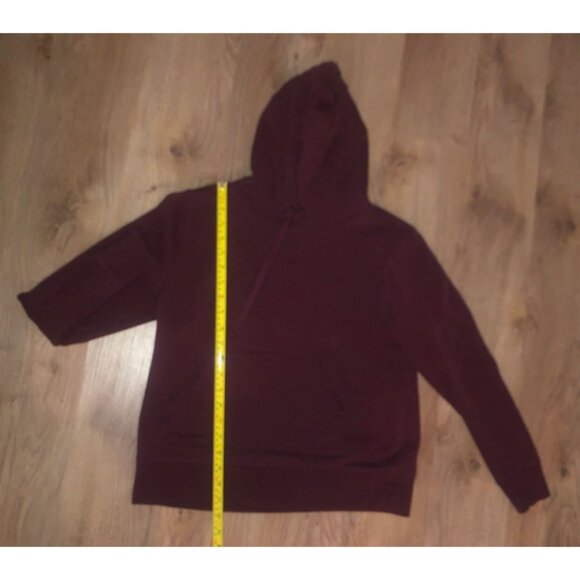 AMAZON ESSENTIALS- WOMENS BURGUNDY PULLOVER KANGAROO POCKET HOODIE SIZE MEDIUM - Picture 5 of 6